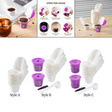Maxbell 50Pcs Cafe Filters Paper with Lid for 1.0 & 2.0 Coffee Maker Accessories Style A