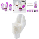 Maxbell 50Pcs Cafe Filters Paper with Lid for 1.0 & 2.0 Coffee Maker Accessories Style A