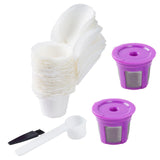 Maxbell 50Pcs Cafe Filters Paper with Lid for 1.0 & 2.0 Coffee Maker Accessories Style B