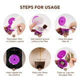 Maxbell 50Pcs Cafe Filters Paper with Lid for 1.0 & 2.0 Coffee Maker Accessories Style C