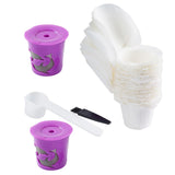 Maxbell 50Pcs Cafe Filters Paper with Lid for 1.0 & 2.0 Coffee Maker Accessories Style C