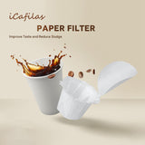 Maxbell 50Pcs Cafe Filters Paper with Lid for 1.0 & 2.0 Coffee Maker Accessories Style C