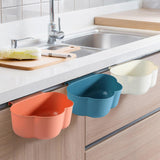 Maxbell Creative Mini Hang Garbage Can Wall Mounted Durable for Cabinet Door Car blue