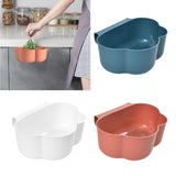 Maxbell Creative Mini Hang Garbage Can Wall Mounted Durable for Cabinet Door Car blue