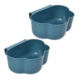 Maxbell Creative Mini Hang Garbage Can Wall Mounted Durable for Cabinet Door Car blue