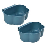 Maxbell Creative Mini Hang Garbage Can Wall Mounted Durable for Cabinet Door Car blue