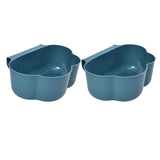 Maxbell Creative Mini Hang Garbage Can Wall Mounted Durable for Cabinet Door Car blue