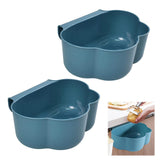 Maxbell Creative Mini Hang Garbage Can Wall Mounted Durable for Cabinet Door Car blue