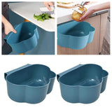 Maxbell Creative Mini Hang Garbage Can Wall Mounted Durable for Cabinet Door Car blue