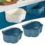 Maxbell Creative Mini Hang Garbage Can Wall Mounted Durable for Cabinet Door Car blue