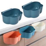 Maxbell Creative Mini Hang Garbage Can Wall Mounted Durable for Cabinet Door Car blue