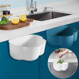 Maxbell Creative Mini Hang Garbage Can Wall Mounted Durable for Cabinet Door Car white