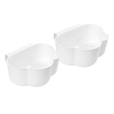 Maxbell Creative Mini Hang Garbage Can Wall Mounted Durable for Cabinet Door Car white