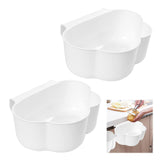 Maxbell Creative Mini Hang Garbage Can Wall Mounted Durable for Cabinet Door Car white