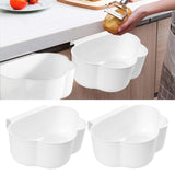 Maxbell Creative Mini Hang Garbage Can Wall Mounted Durable for Cabinet Door Car white