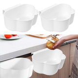 Maxbell Creative Mini Hang Garbage Can Wall Mounted Durable for Cabinet Door Car white