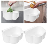 Maxbell Creative Mini Hang Garbage Can Wall Mounted Durable for Cabinet Door Car white