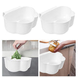 Maxbell Creative Mini Hang Garbage Can Wall Mounted Durable for Cabinet Door Car white