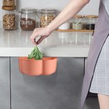 Maxbell Creative Mini Hang Garbage Can Wall Mounted Durable for Cabinet Door Car pink