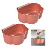 Maxbell Creative Mini Hang Garbage Can Wall Mounted Durable for Cabinet Door Car pink