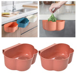 Maxbell Creative Mini Hang Garbage Can Wall Mounted Durable for Cabinet Door Car pink