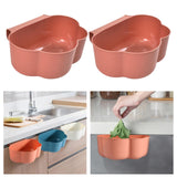 Maxbell Creative Mini Hang Garbage Can Wall Mounted Durable for Cabinet Door Car pink