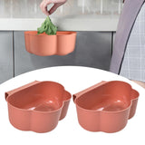 Maxbell Creative Mini Hang Garbage Can Wall Mounted Durable for Cabinet Door Car pink