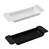 Maxbell Bath Tub Tray Accessories Expandable Storage Shelf for Candleholder Bathroom White