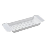 Maxbell Bath Tub Tray Accessories Expandable Storage Shelf for Candleholder Bathroom White