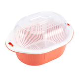 Maxbell Detachable Kitchen Sink Drain Basket with Lid for Vegetables Mixing Washing Orange