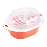 Maxbell Detachable Kitchen Sink Drain Basket with Lid for Vegetables Mixing Washing Orange