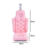 Maxbell Full Body Bathtub Cushion Accessories Breathable Waterproof for Bathroom Tub Pink