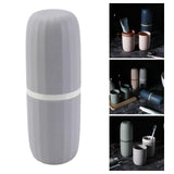 Maxbell Travel Toothbrush Holder Wash Gargle Cup Compact for Outdoor Shower Camping Gray