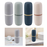 Maxbell Travel Toothbrush Holder Wash Gargle Cup Compact for Outdoor Shower Camping Gray