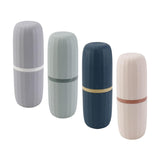 Maxbell Travel Toothbrush Holder Wash Gargle Cup Compact for Outdoor Shower Camping Gray