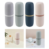 Maxbell Travel Toothbrush Holder Wash Gargle Cup Compact for Outdoor Shower Camping Gray