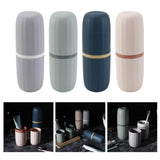 Maxbell Travel Toothbrush Holder Wash Gargle Cup Compact for Outdoor Shower Camping Gray