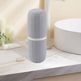 Maxbell Travel Toothbrush Holder Wash Gargle Cup Compact for Outdoor Shower Camping Gray