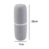 Maxbell Travel Toothbrush Holder Wash Gargle Cup Compact for Outdoor Shower Camping Gray