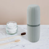 Maxbell Travel Toothbrush Holder Wash Gargle Cup Compact for Outdoor Shower Camping Green