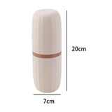 Maxbell Travel Toothbrush Holder Wash Gargle Cup Compact for Outdoor Shower Camping Pink
