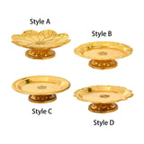 Maxbell Gold Pedestal Bowl Cupcake Holder Food Plate for Parties Weddings Decorative Style A