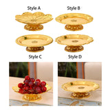 Maxbell Gold Pedestal Bowl Cupcake Holder Food Plate for Parties Weddings Decorative Style A