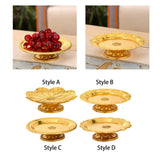 Maxbell Gold Pedestal Bowl Cupcake Holder Food Plate for Parties Weddings Decorative Style A