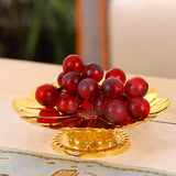 Maxbell Gold Pedestal Bowl Cupcake Holder Food Plate for Parties Weddings Decorative Style A