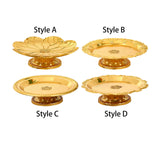 Maxbell Gold Pedestal Bowl Cupcake Holder Food Plate for Parties Weddings Decorative Style A