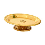 Maxbell Gold Pedestal Bowl Cupcake Holder Food Plate for Parties Weddings Decorative Style C