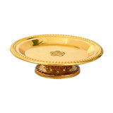 Maxbell Gold Pedestal Bowl Cupcake Holder Food Plate for Parties Weddings Decorative Style C