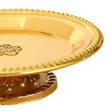 Maxbell Gold Pedestal Bowl Cupcake Holder Food Plate for Parties Weddings Decorative Style C