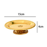 Maxbell Gold Pedestal Bowl Cupcake Holder Food Plate for Parties Weddings Decorative Style C